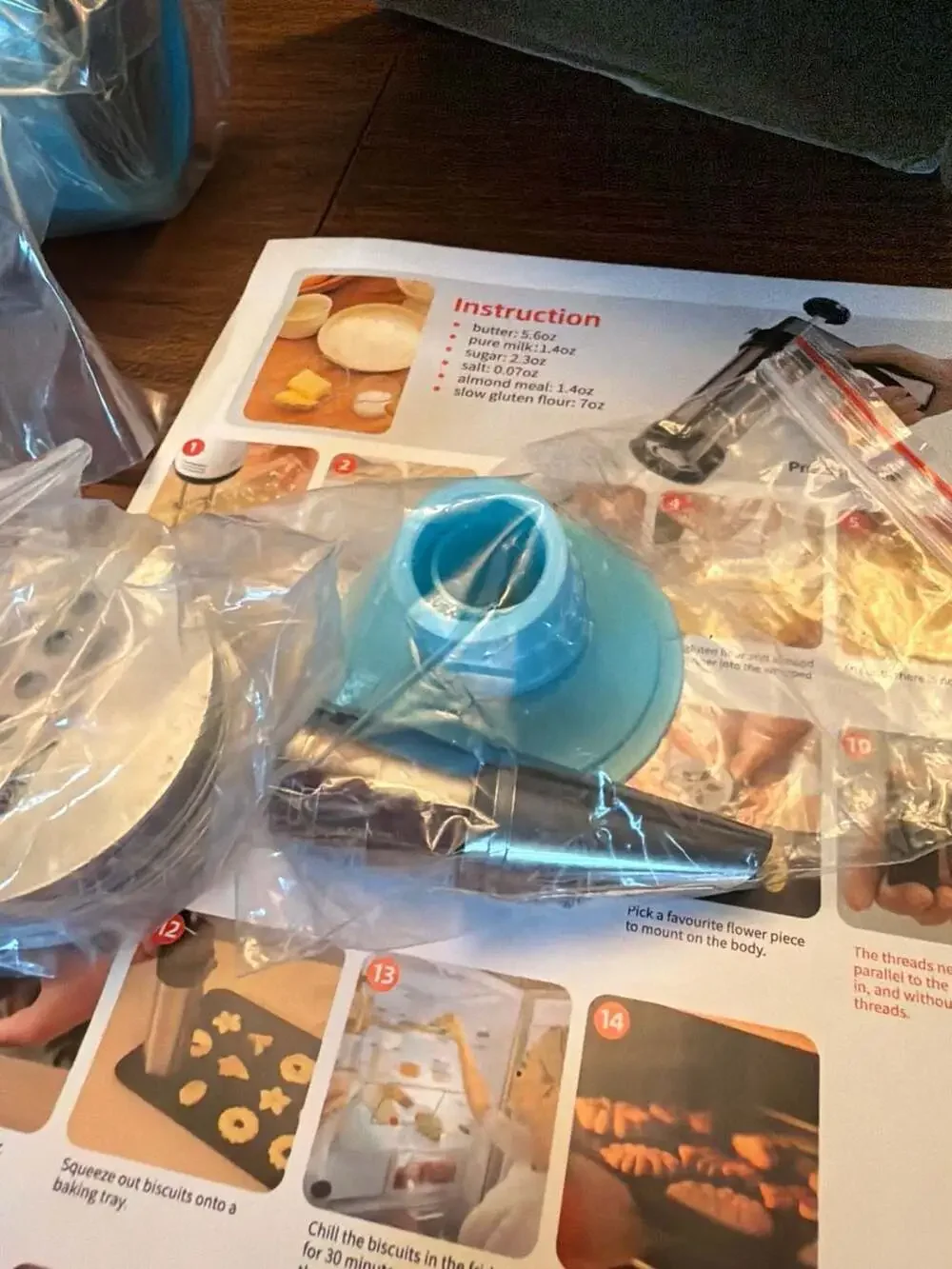 JAYVAR Stainless Steel Cookie Press Set with 13 Discs and 8 Nozzles‎